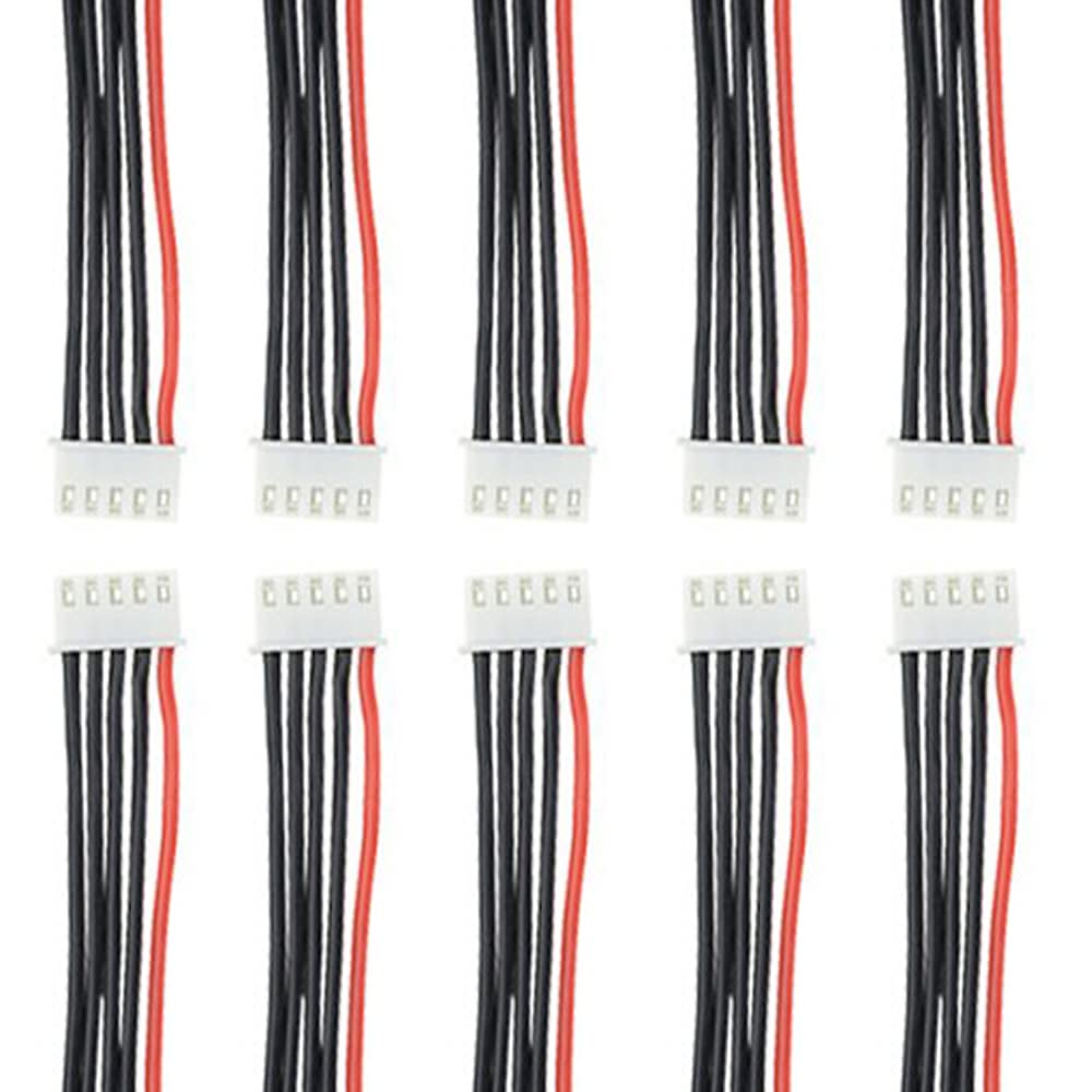 Yiqigou 10 PCS JST 4S Connector 2S 3S 4S 5S 6S Balance Extension Cable Lead Wire JST4S Plug Lead Cable with 15cm 22AWG Silicone Cord