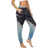 UEU Women's Cozy Yoga Joggers Pants Loose Workout Sweatpants Comfy Lounge Pants with Pockets