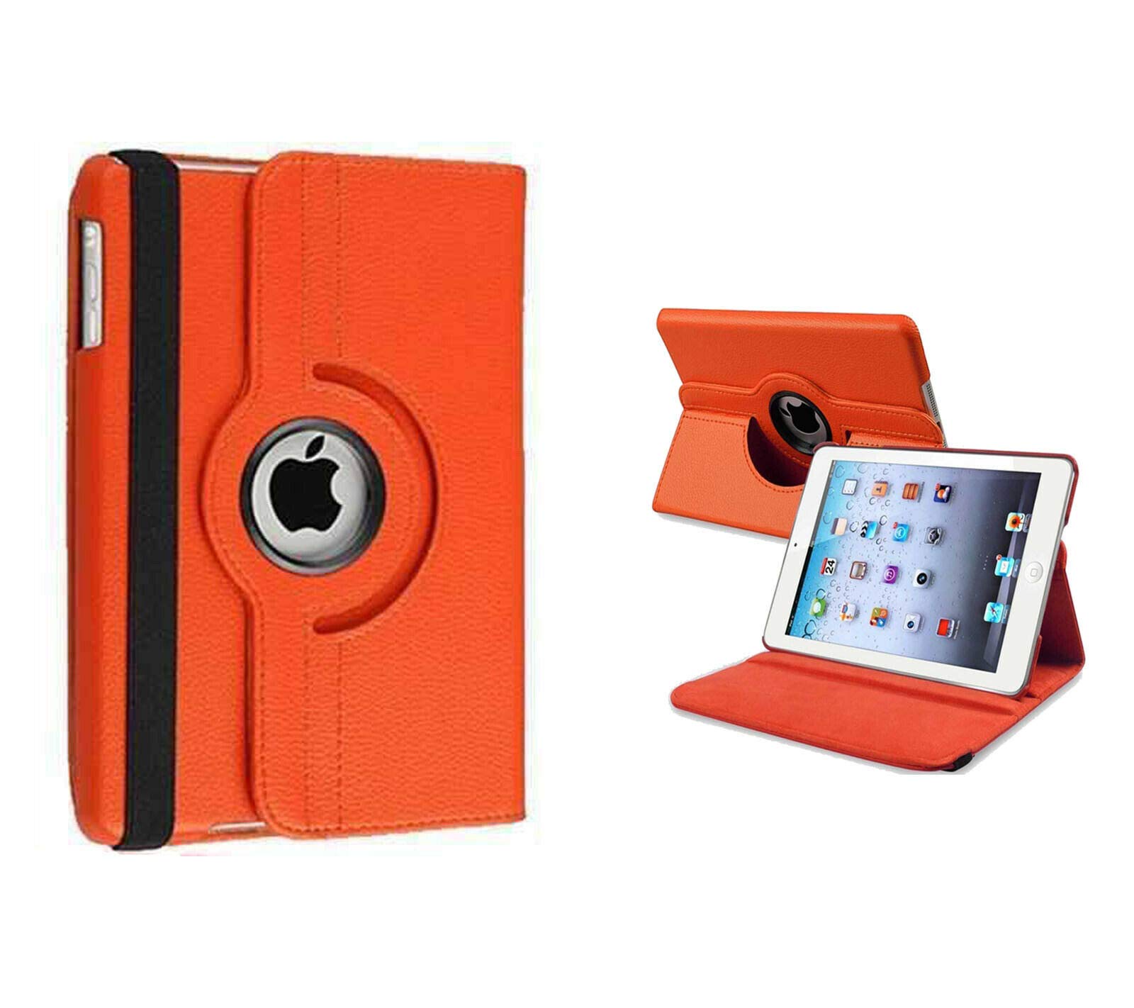 360° Rotate Stand Case For Apple iPad 10.2 7th and 8th Generation iPad Pro 10.5 iPad Air 3 (Orange)