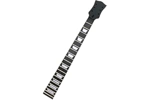 SDWU&TONG Electric Guitar Neck DIY For Gibson LP Guitars Parts Replacement 22 Fret Maple Neck Rosewood Fretboard with Trapezoid Inlays Black