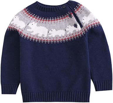 Lserver Enfant Ours Pull En Tricot Garcons Filles Chandail Tricote Hauts Bebe Tricot D Hiver Pulls Pour Noel Amazon Fr Vetements Et Accessoires