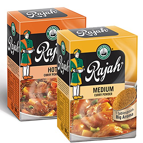 Rajah Curry Powder Medium and Hot | Pack of 2 100g Box. Imported from South Africa