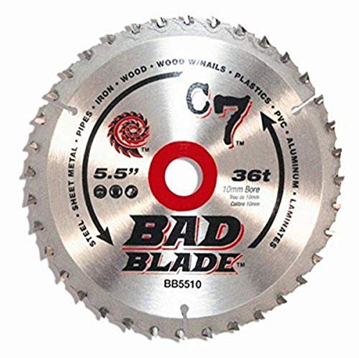 Photo 1 of KwikTool USA BB5510 C7 Bad Blade 5-1/2-Inch 36 Tooth With 10mm Arbor