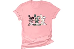 TYUHAW T-Shirt for Women Crewneck Easter PrintingDailyLoose Blouses Tops Tee Shirt Women