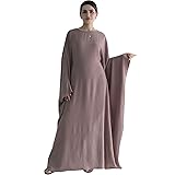 Women Muslim Abaya Dress 1Piece Bat Sleeve Islamic