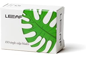 Leaf Shave | Leaf Single-Edge Safety Razor Blades, Platinum-Coated Stainless Steel Refills Compatible with Twig & Thorn Razor, and Dermaplaner, 100 Count