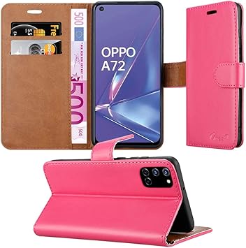 Ipeak Funda De Piel Para Oppo A72 Con Funcion Atril Para Movil Oppo A72 Color Rosa Amazon Es Electronica