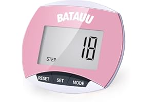 BATAUU Best Pedometer, Simply Operation Walking Running Pedometer with Calories Burned and Steps Counting