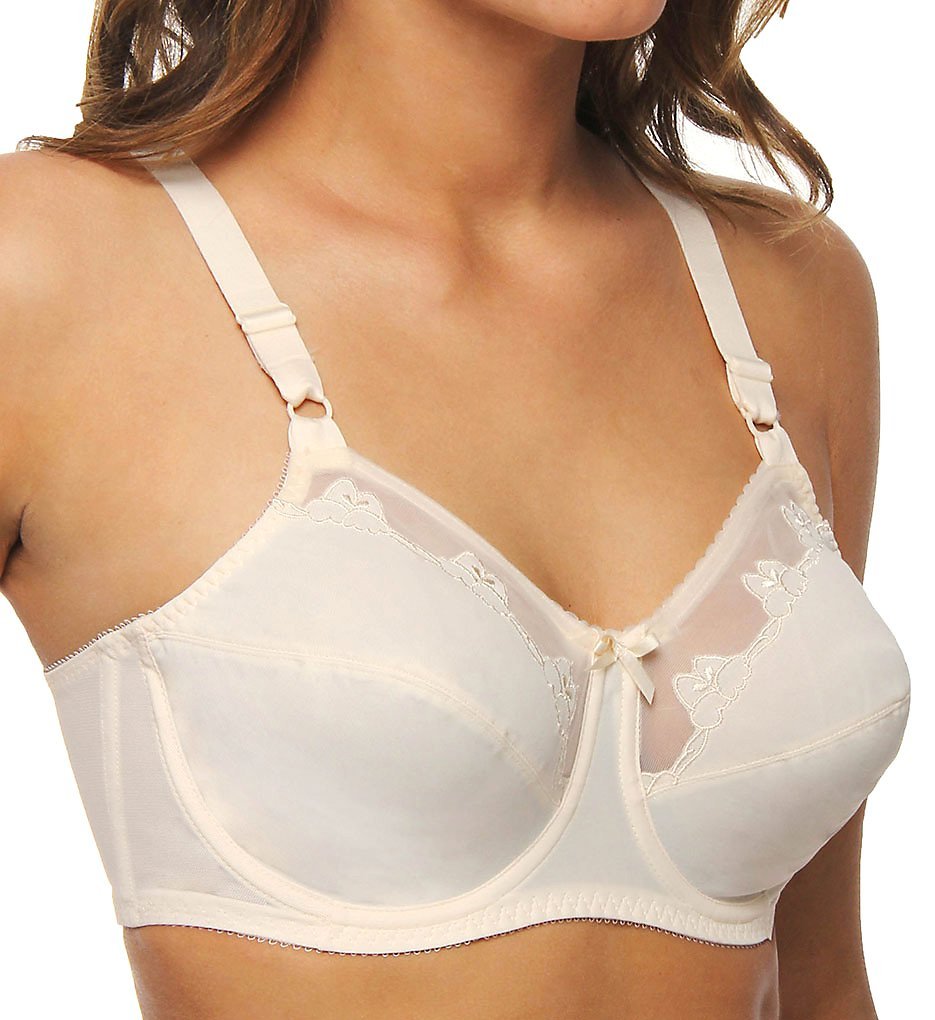 Photo 1 of Bali Women's Flower Underwire Bra, Light Beige, 38D