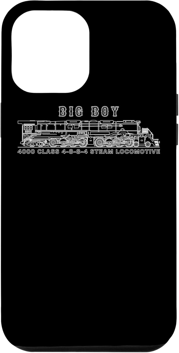Amazon Com Iphone 12 Pro Max Big Boy 4000 Class Steam Locomotive Train Blueprint Gift Case