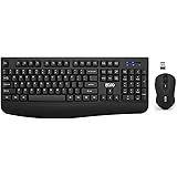 Wireless Keyboard and Mouse Combo, EDJO 2.4G Full-Sized Ergonomic Computer Keyboard with Wrist Rest and 3 Level DPI Adjustabl