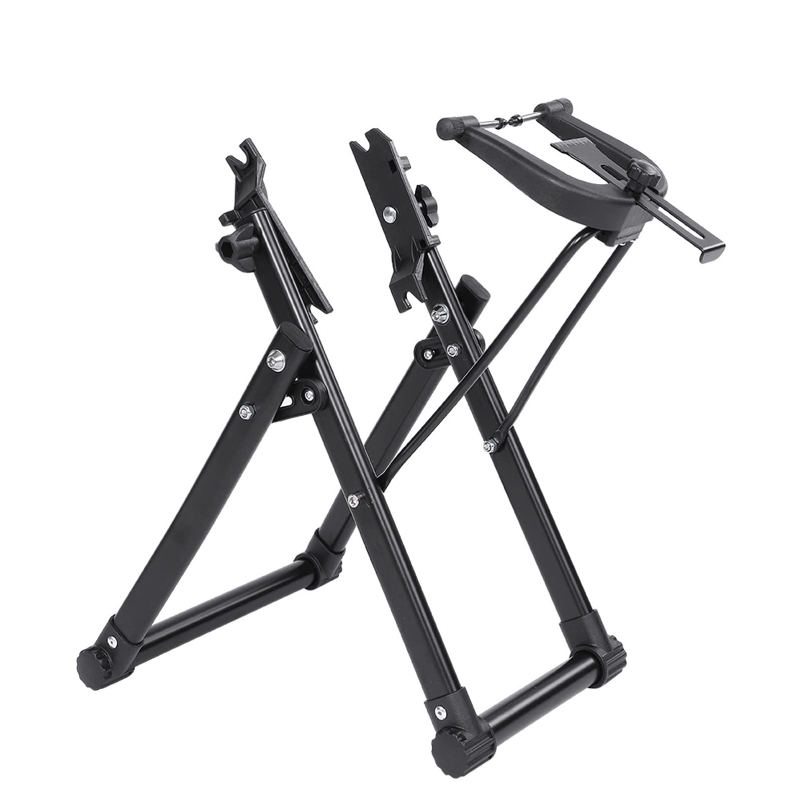 Cocoarm Bicycle Wheel Truing Stand, Aluminium Alloy, Foldable Mechanic Tool for Mountain and Road Bikes, 36x28.5x43cm