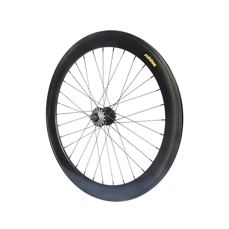RIDDOX 700C 28 Zoll Hinterrad Fixie Singlespeed Hochflansch Fixed Gear Wheel Schwarz Matt 60 MM