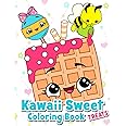 Kawaii Sweet Treats: Sweet Coloring Book with Cupcakes, Fruits, Ice Cream, Cakes, Cookies, Cute Desserts And Happy Animals For kids.