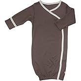 Babysoy Organic Newborn Baby Kimono Wrap Around Snap Sleeper Gown Bundler