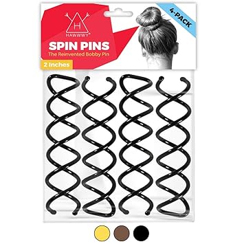 Hawwwy Spiral Bobby Pins 4 Pack Spin 