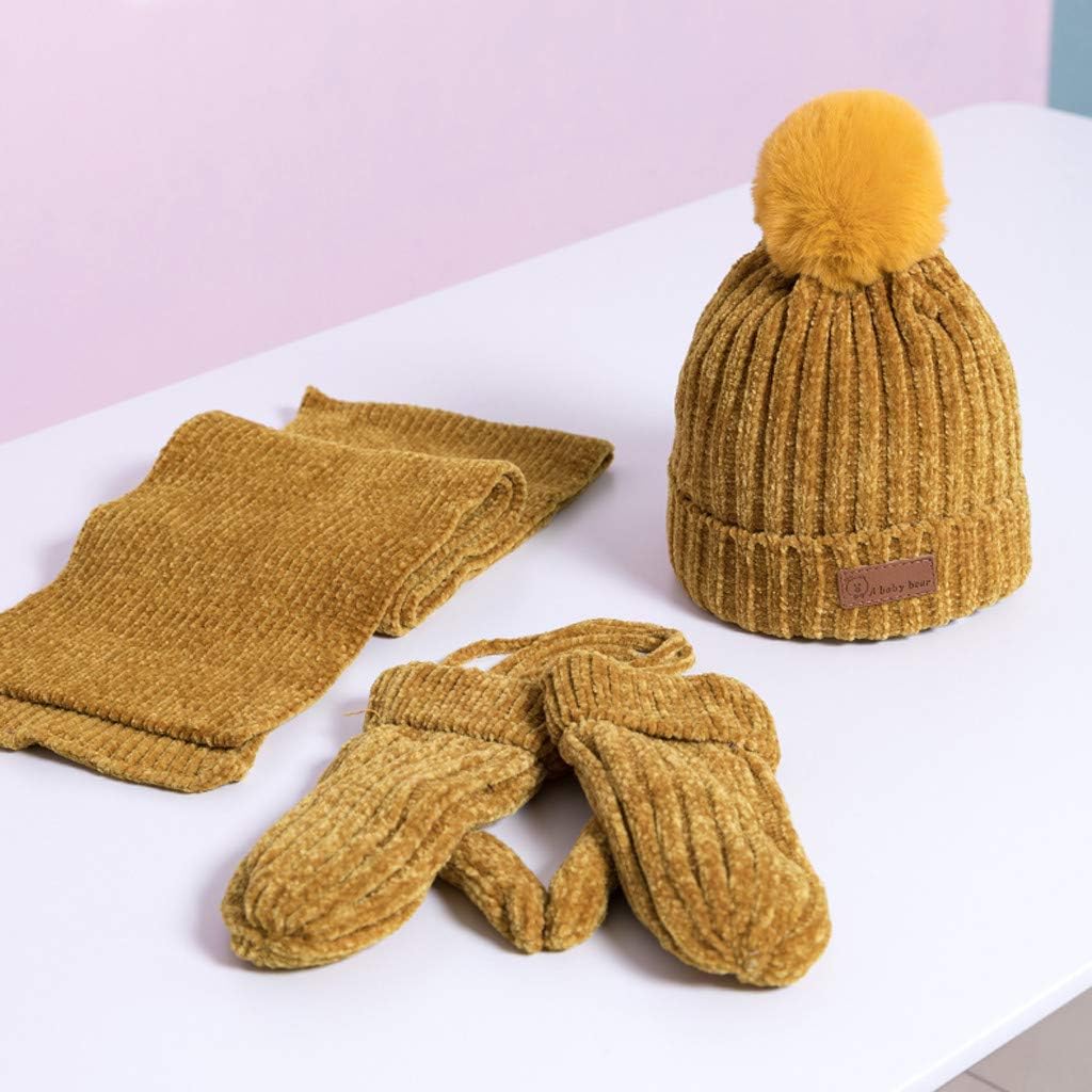 Bonnet Fille 5 Ans Petrunup Ensemble Bonnet Et Écharpe En Tricot Gant Tactile Hiver Pour Enfant 2/3 Pièces Bonnet De Ski Tricoté Épais Doux Et Chaud Avec Doublure En Polaire Pour Garçons