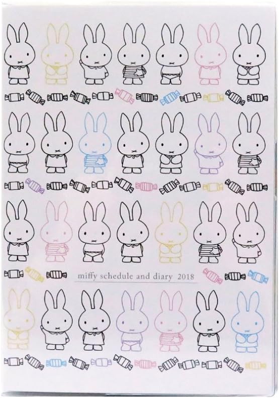 Dick Bruna Miffy 2018 Monthly Planner B6 Natural Candy MF451C