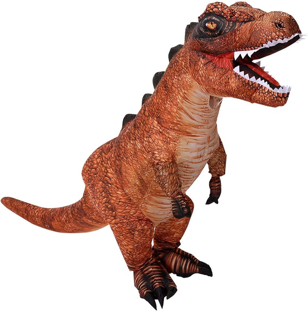 JUROSAICA Inflatable Costume Adult Dinosaur Costume Funny Fancy Dress Costume Halloween Costume Full Body Blow Up Costumes: Clothing