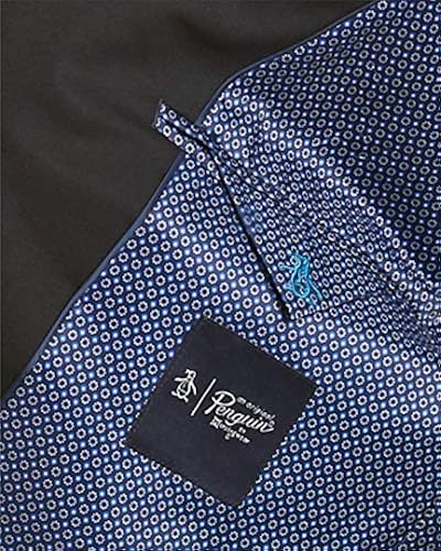 Original Penguin Men's Two Piece Slim Fit Suit, Black, 48 Long in