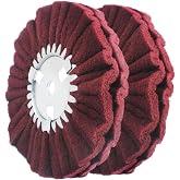 JUNLIXN 2 Pcs 8" Non-Woven Airway Buffing Wheel with 5/8'' Arbor Hole | Coarse Polishing Wheels for Angle Grinder