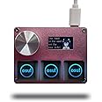 BTXETUEL SayoDevice O3C OSU Keyboard Rapid Trigger Hall Switches Magnetic Linear Switches Keyboard with Knob and Screen,Copy Paste,Shotcut,Macro Hotswap Mini Keypad (with OSU keycaps-Pink)