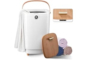 TMWINGS Towel Warmers for Bathroom Bucket, Luxury Large Spa Towel Hot Warmer Bucket Style-Hot Towels in 10 Minutes-Fits Up to Two 40"X70" Oversized Towels - Bathrobe, Towel, Blanket-Yellow