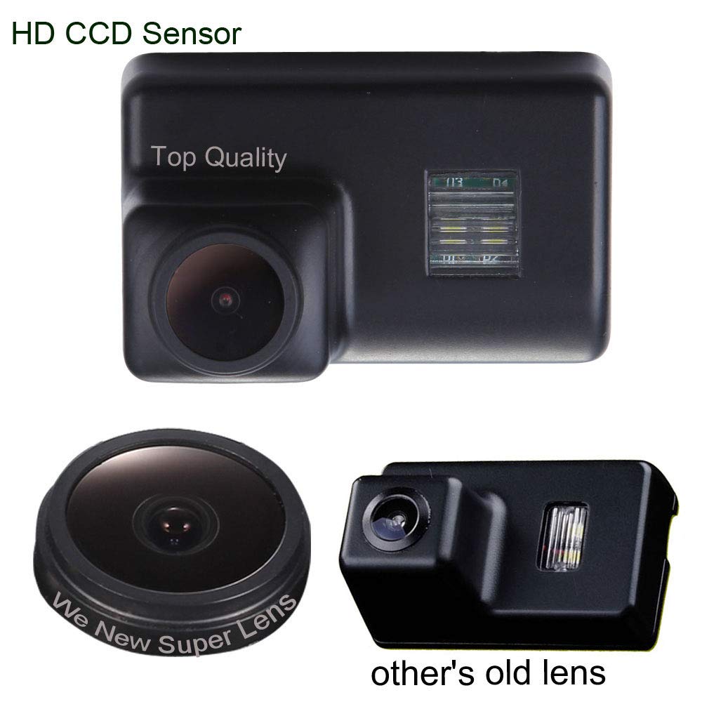 Kalakus Rear view camera in license plate light, parking aid, vehicle-specific camera in license plate light for Peugeot 206/207/307/308/406/409/5D SW/5008/partner M59/B9/M49/Tepee (B9)