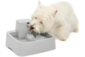 PetSafe Oasys 1 Gallon (128 Ounce) Medium Pet Fountain - Cat or Medium Breed Dog Water Fountain - Dishwasher Safe Filtered Water Dispenser with Flow Control - Filters Included - Easy to Clean