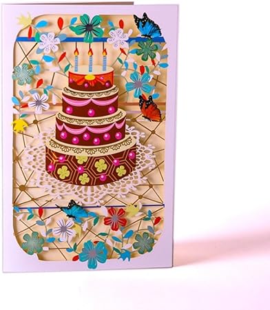 Jagenie Biglietto D Auguri Per Festa Del Papa Festa Della Mamma Carta 3d Pop Up Biglietto D Auguri Biglietto Di Ringraziamento Di Anniversario Compleanno Con Torta Di Compleanno Amazon It Casa E Cucina