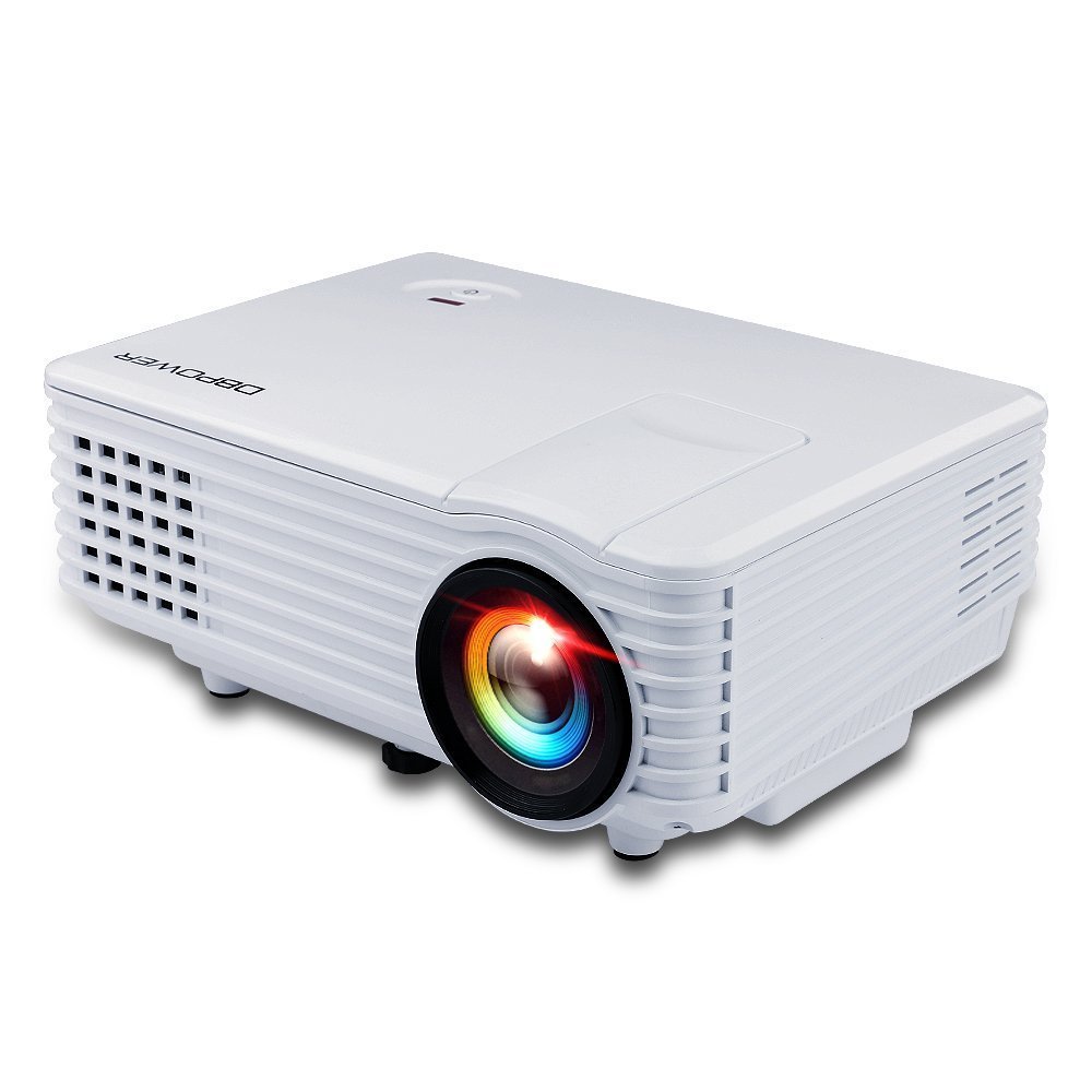 DBPower RD Mini - Proyector LED (800x480p, USB, VGA, HDMI), color blanco