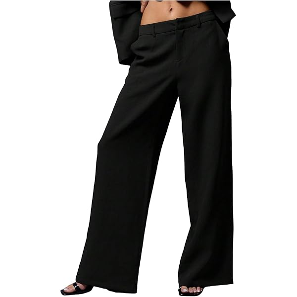GORGLITTER Women's Low Rise Going Out Formal Dress Pants Wide Leg Work  Slacks Pants Business Casual Outfits Trousers Army Green X-Small at Amazon  Women's Clothing store