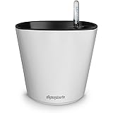 Self Watering Planter 7&rdquo; + Water Level Indicator + Fiber Soil = Foolproof Indoor Garden and Happy Plants. Aquaphoric Planter Pot for All House Plants, Herbs, African Violets, Succulents-It&rsquo;s Easy.