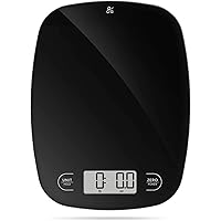 Digital Kitchen Scale Digital Weight Grams and Ounces (Black Glass)