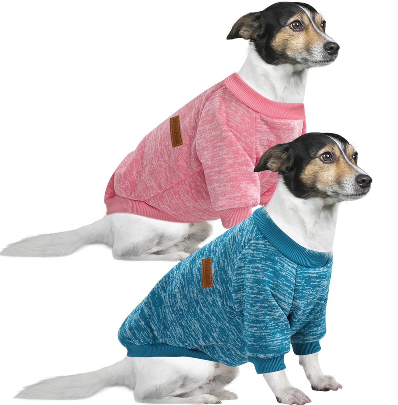 HuaLiSiJi 4XL Dog Jumper Large Fleece Dog Sweatshirt & Hoodie Soft & Cozy Vibrant Colors Easy On/Off (Pink+Blue, 4XL)