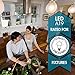 CTKcom A19 LED Light Bulbs 5W(4 Pack)- 40 Watt Equivalent 6000K Daylight White LED Light Bulbs E26/E27 Base,270 Degree Beam Angle for Home Dining Room Bedroom Living Room,UL Listed,Pack of 4