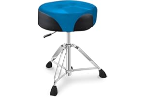 UPELLA Pro Drum Stool, Heavy Duty Hydraulic Drum Throne, Velvet-Covered Ergonomic Memory Foam Drum Seat, Adjustable Drum Chai