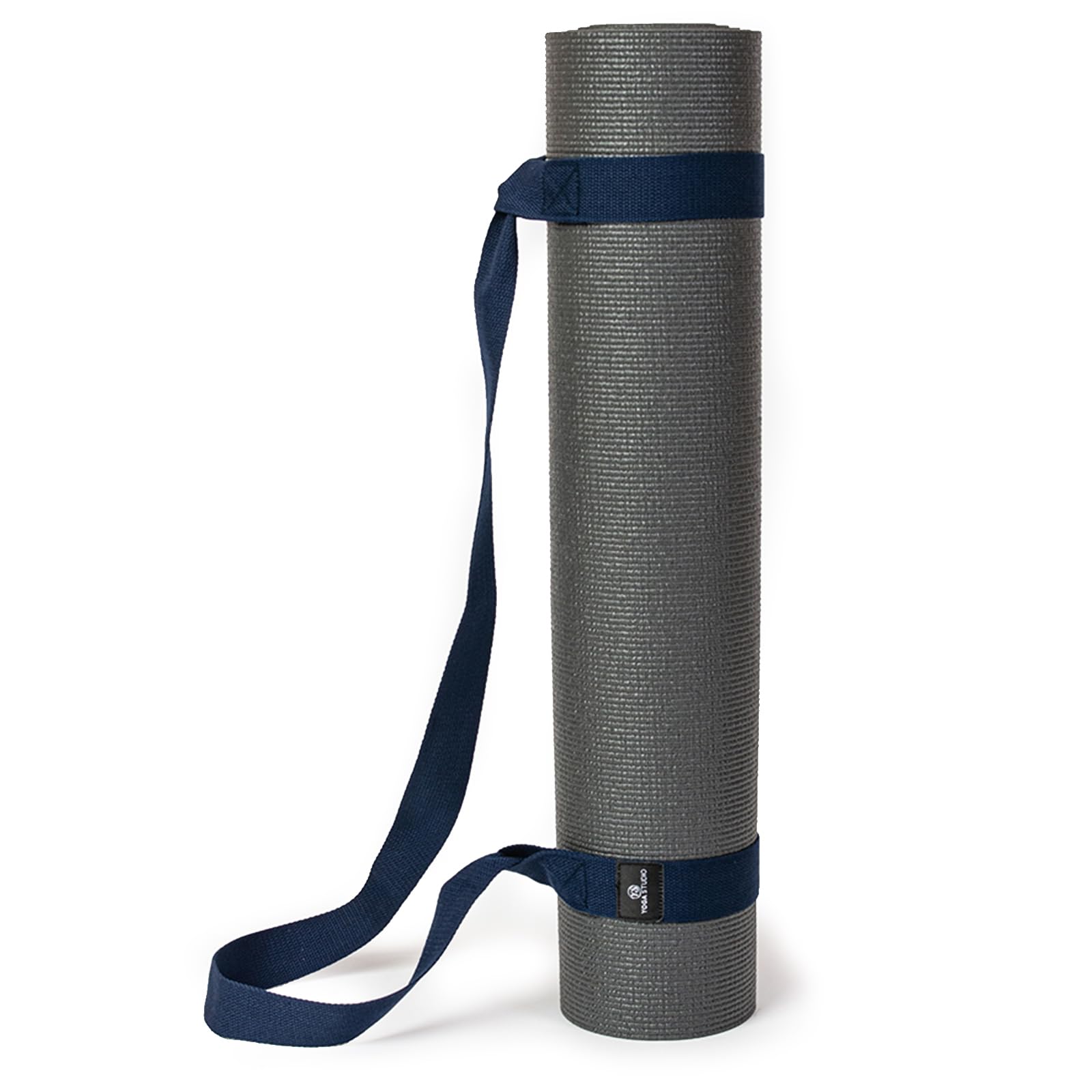 Yoga Studio Yoga Mat Carry Strap - 4 x 137cm, Multipurpose Mat Strap with Adjustable Loops, Strap and Carrier Combined (The yoga mat in picture is for illustration purposes only.) (Navy Blue)