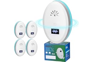 LXPVSA Ultrasonic Pest Repeller,4 Pack Upgraded Mouse Repellent,Electronic Pest Repellent Ultrasonic Plug in,Mouse Traps Indoor for Home,Warehouse,Kitchen,Spider Repellent for House Indoor