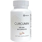 Xalya Longvida Curcumin 500 mg 60 Capsules - High Absorption 285x More Bioavailable Curcumin Supplement Non-GMO, Vegan & Gluten Free 60 Servings