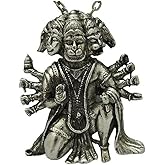 Galaxie Karmaa Silver Color Panchmukhi Hanuman Locket Pendant Necklace