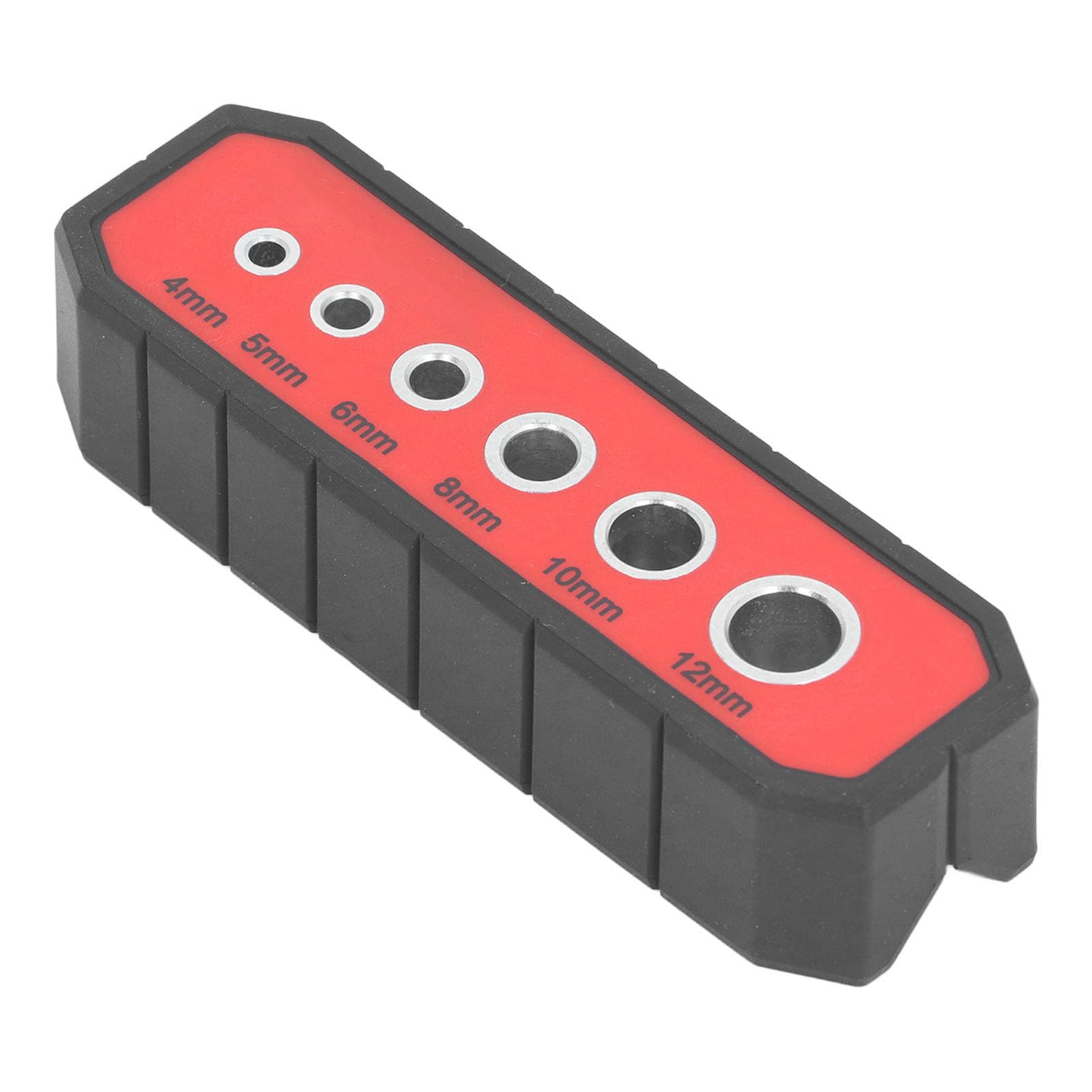 Handheld Drill Guide, 6 Hardened Drill Guide Jig 90 Degree Non Slip V Type Hole Jig, for Woodworking on Flat, Angled and Round Surfaces