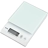 タニタ デジタルクッキングスケール 2kg 強化ガラス製の計量皿 ホワイト KD-182-WH