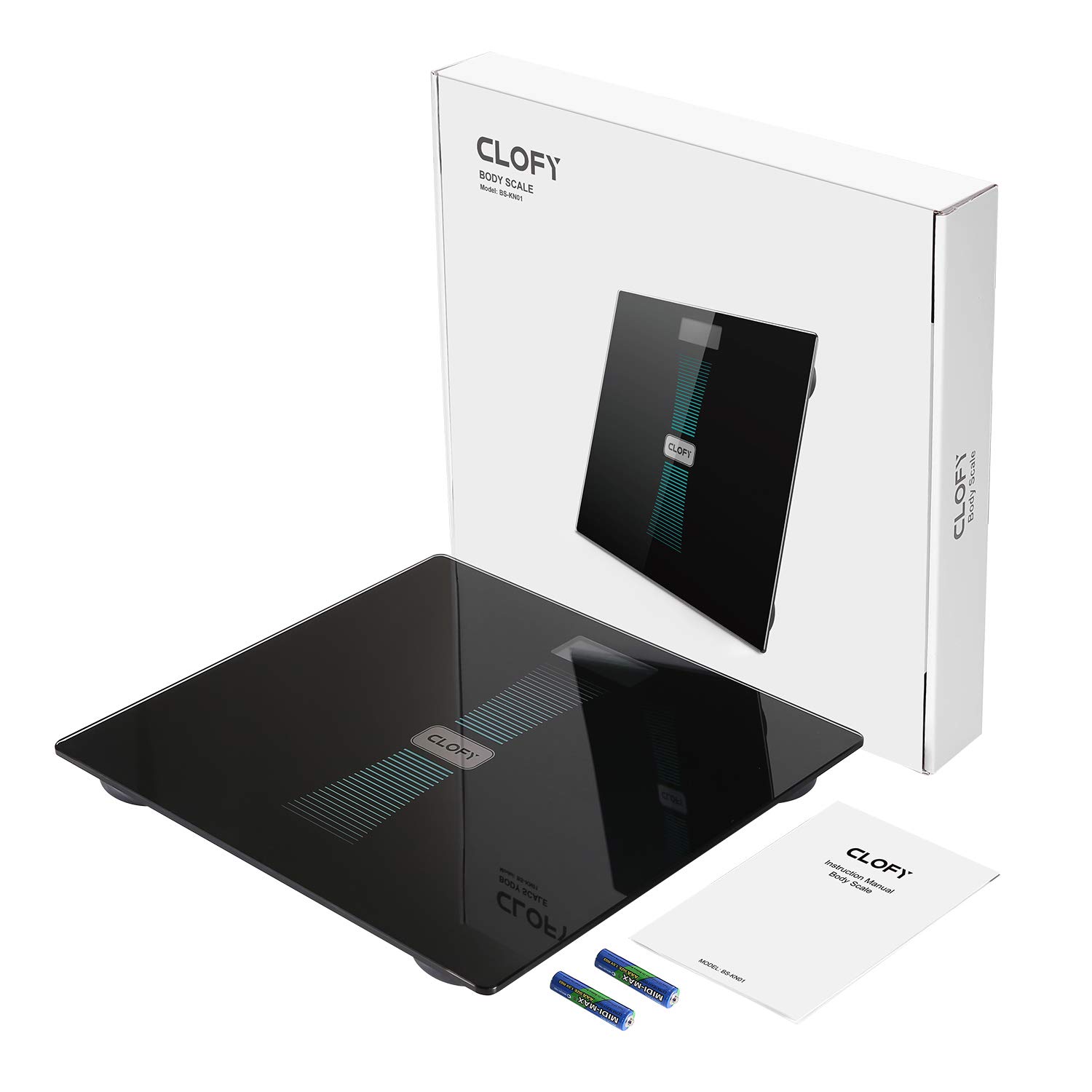 Digital Scale, Bathroom Body Weight Scale with Tempered Glass Accurate Weight Measurements Max Capacity 440lb