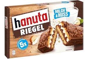 Ferrero Hanuta Riegel Bars 5 pieces 173g Crunchy Candy Wafers