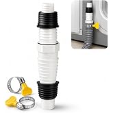 QruiLanTu Universal Drain Pipe Connector,Washing Machine Drain Hose Extension Fitting,with Sealing Rings Clamps,Anti-Leak Anti-Odor Sink Drain Adapter for20-32mm Kitchen,Bathroom,Laundry Pipes