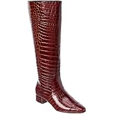 Wide-Calf Tall Croc-Embossed Boot by Veronica Beard