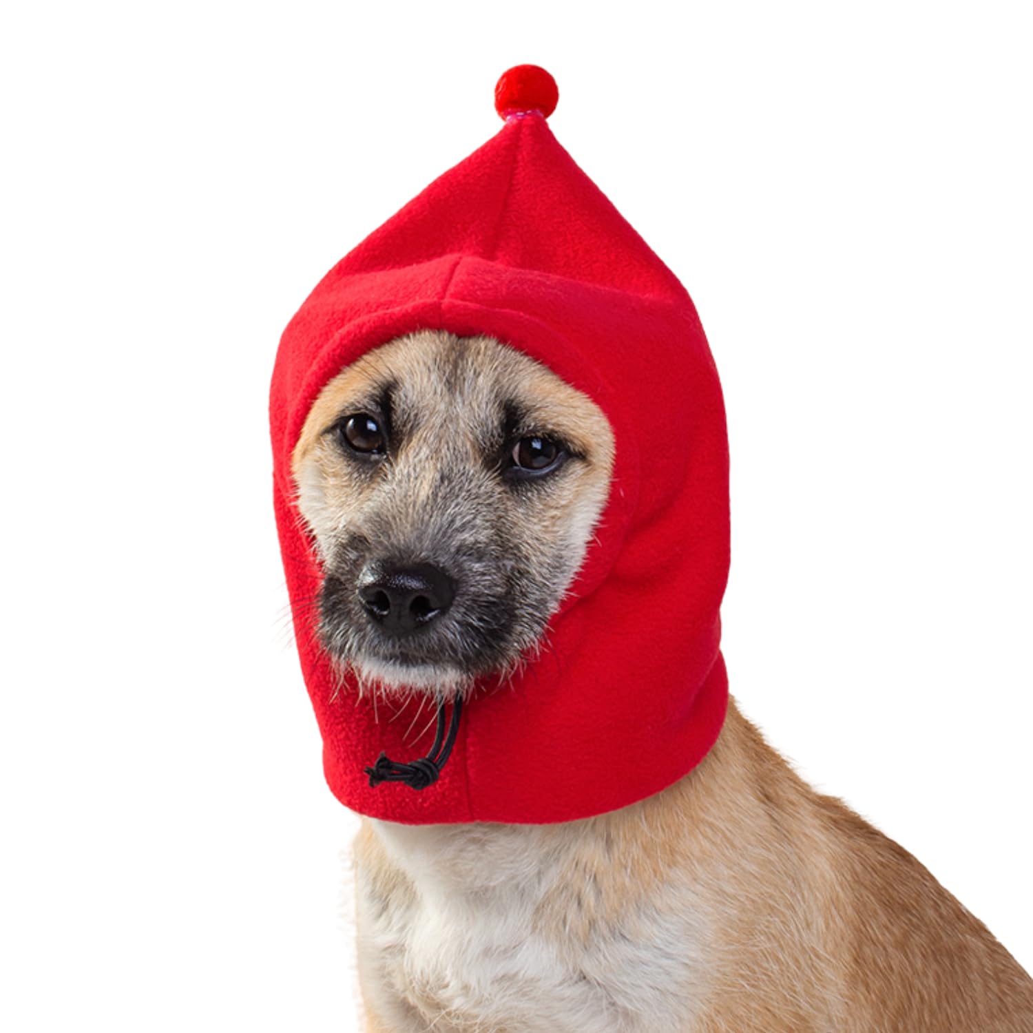 BT Bear Plush Dog Hats,Warm Pet Cover,Winter Hat Dog Head Wrap Quiet Ears for Dogs,Muffs Noise Protection for Small Medium Dogs (Red,S) — image 1