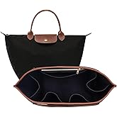 ZTUJO Premium Felt LongChamp Organizer Insert, Compatible with Longchamp Le Pliage Energy, Shoulder Bag, Top Handle, Xtra (Black, Large)