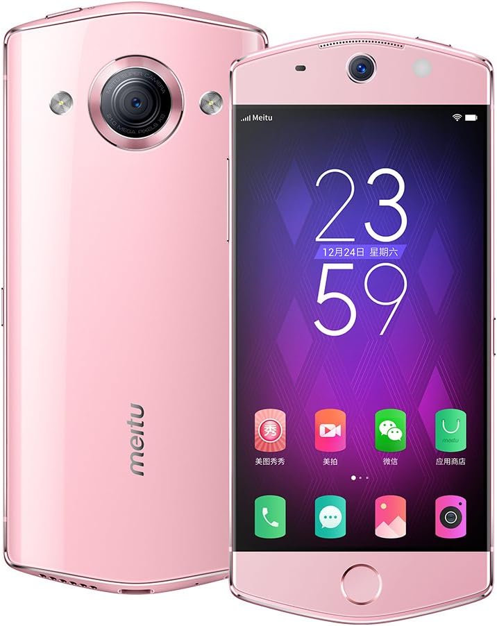 Meitu M6 64GB 5-inch 21MP Front & Rear Camera FACTORY UNLOCKED Taiwan Stock No Warranty (PINK)